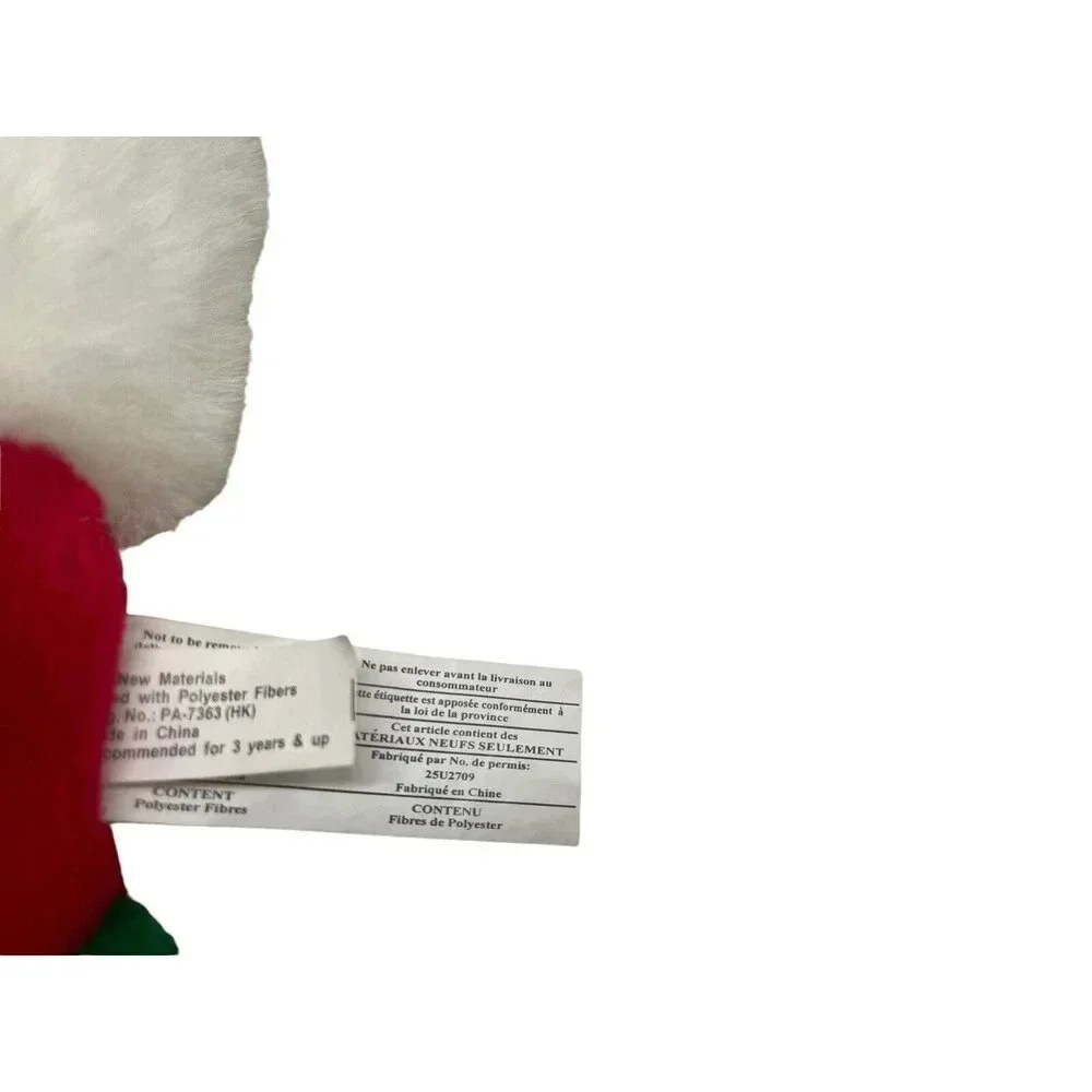 Vintage 80s 90s Plush Twin Mice Christmas Stocking Mouse Holiday